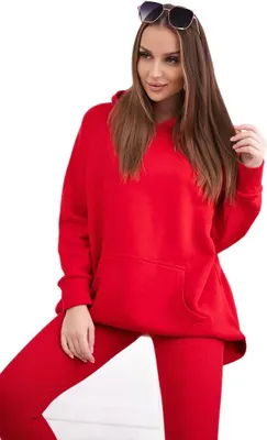 Immagine prodotto di Set in cotone: felpa isolante + leggings rossi