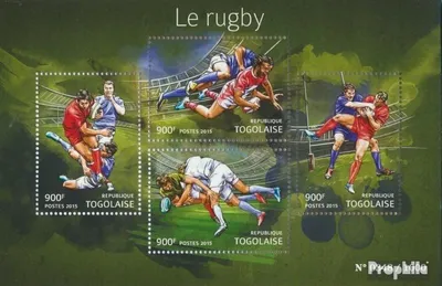 Produktbild von Briefmarken Togo 2015 Mi 6957-6960 Kleinbogen (kompl. Ausgabe) postfrisch Rugby