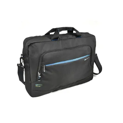 Produktbild von Monolith Laptoptasche 17,2 " Blue Line - Umhängetasche - Multifunktionstasche - Schwarz - Recycelter Kunststoff Body - 310 mm Höhe x 430 mm Breite x 110 mm Tiefe