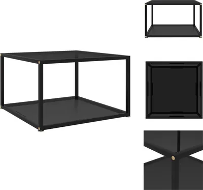 Produktbild von vidaXL Couchtisch Schwarz 60x60x35 cm Hartglas - Couchtische