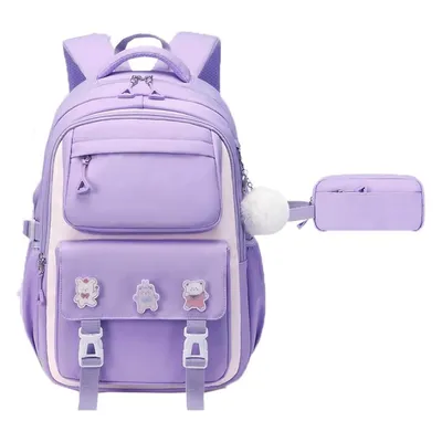 Produktbild von Rucksack-Set für Damen mit Federmäppchen, 15,6-Zoll-Laptop, Büchertaschen, College-Rucksäcke, Diebstahlschutz, Reise-Tagesrucksack