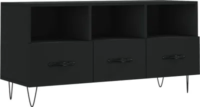 Produktbild von vidaXL TV-Schrank Schwarz 102x36x50 cm Holzwerkstoff