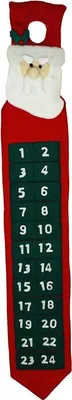Produktbild von HAAC Adventskalender Advent Türhänger Weihnachtsmann 24 Täschchen Filz 108 cm