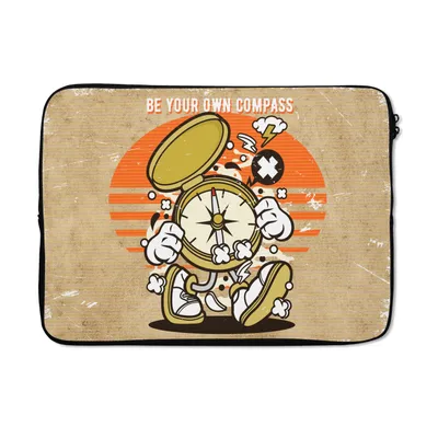 Produktbild von MuchoWow® Laptop Hülle 14 ZollKompass - Vintage - Zitat Laptoptasche - Laptoptasche - Stoßsicher - Schutzhaube