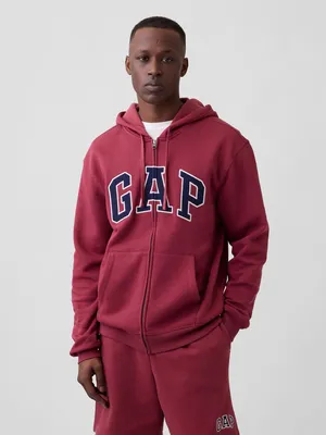 Produktbild von GAP Rotes Sweatshirt mit Logo, lockere Passform, verlängerte Länge, Größe L, Baumwollmischung