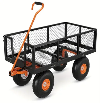 Immagine prodotto di Carrello da giardino - Carrello a mano - Carrello per il trasporto - Carrello da giardinaggio - Piccolo carrello - Capacità di carico: 408,23 kg