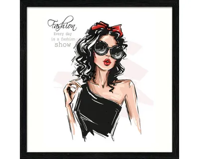 Produktbild von Gerahmtes Bild Fashion Show III 33x33 cm