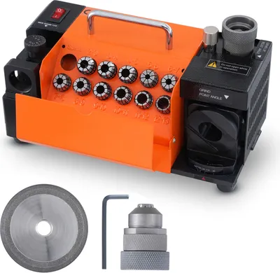Produktbild von SucceBuy-Bohrerschärfer, 3 – 13 mm MR-13A-Kern, einstellbarer Winkel von 95° – 135°, tragbare Schleifmaschine, 11 Spannzangen, CBN- und SDC-Rad