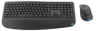 Imagen del producto de Logitech Signature Comfort Plus Combo MK880, inalámbrico, tecnología inalámbrica RF + Bluetooth, teclado con mecanismo de pulsación, distribución QWERTY, color grafito, incluye ratón