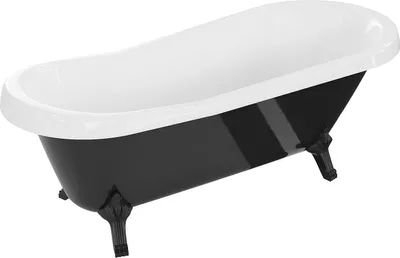 Obrázek produktu pro Mexen Retro volně stojící vana 170 x 75 cm, Bílá/Černá, Černé nožky - 53251707575-70