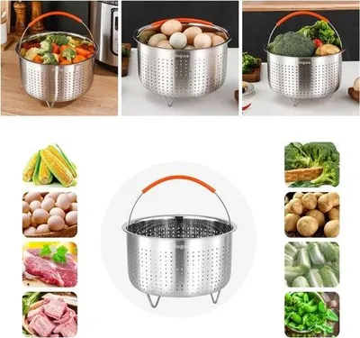 Image de Panier vapeur pour Instant Pot – Panier à légumes en acier inoxydable – Sûr et durable