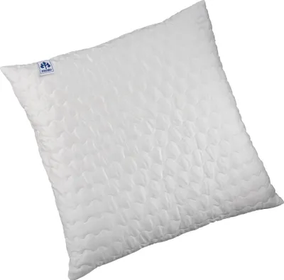 A white pillow on a white background.