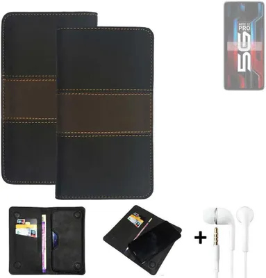 Produktbild von K-S-Trade Handyhülle + Kopfhörer kompatibel mit Infinix Note 12 Pro 5G Schutzhülle Walletcase Bookstyle Tasche Schutz Case Hülle Wallet Cover
