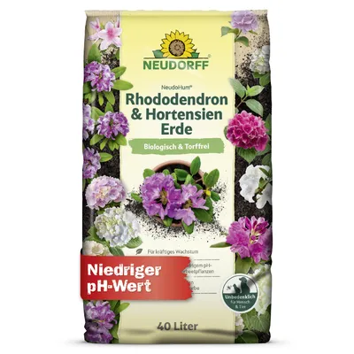 Produktbild von Neudorff NeudoHum 40L  HortensienErde für Rhododendron Azaleen Kamelien Eriken Heidepflanzen torffrei