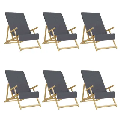 Produktbild von Strandtücher 6 Stk. Anthrazit 60x135 cm Stoff 400 GSM