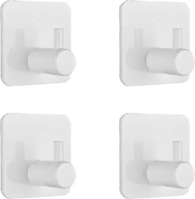Produktbild von Klebhaken aus Aluminium, 4 Stück, korrosionsbeständig, für Wand und Bad