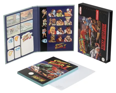 Produktbild von Street Fighter Premium Notizbuch mit Haftnotizen und Hülle A5