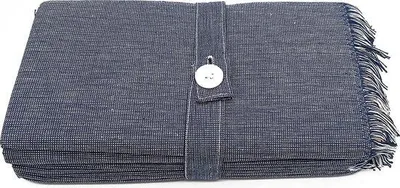 Imagen del producto de Juego de servilletas Famanu - 12 unidades, 100% algodón, azul marino