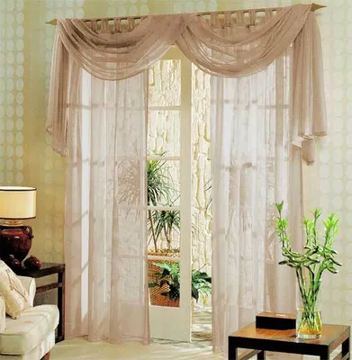 Produktbild von Voile komplett GARDINEN SET 3tlg., Sand, 60999