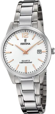 Produktbild von Festina Edelstahl Damen Uhr F20509/2 Armband-Uhr silber Klassik D2UF20509/2