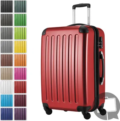 Produktbild von HAUPTSTADTKOFFER Alex - Hartschalen-Koffer erweiterbar mit 4 Rollen Check-In Trolley Reisekoffer mit Dehnfalte Aufgabegepäck 158cm Hardcase Luggage 65 cm, 74 Liter,Rot