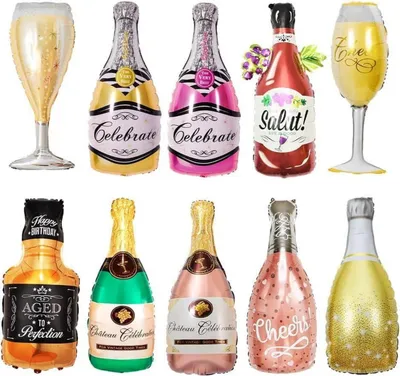 Produktbild von Luftballon Wein Flaschen Folienballon Champagner Hochzeit Party Dekoration