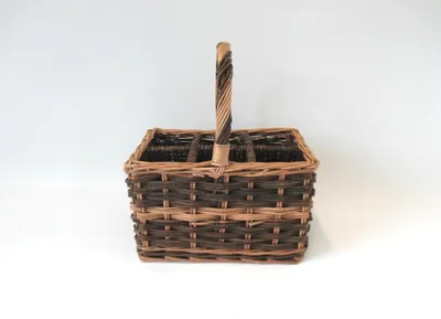 Produktbild von Frank Flechtwaren Flaschenkorb Natur 507205 Naturprodukt Weidenkorb für 6 Flaschen Getränkekorb