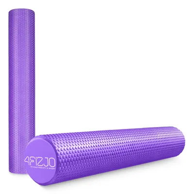 Produktbild von 4FIZJO CARE+ Massage-Roller 90 cm mit Noppen; punktuelle Selbstmassage und Übungsrolle, lila