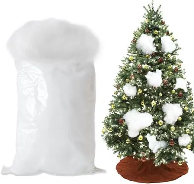 Productafbeelding van Kunstsneeuw voor Kerstdecoratie - Witte Sneeuwvezels voor Binnen