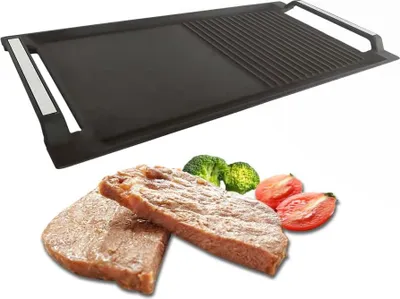 Zdjęcie produktu dla COVERCOOK Patelnia Grillowa Żeliwna 2 Uchwytami Prostokątna
