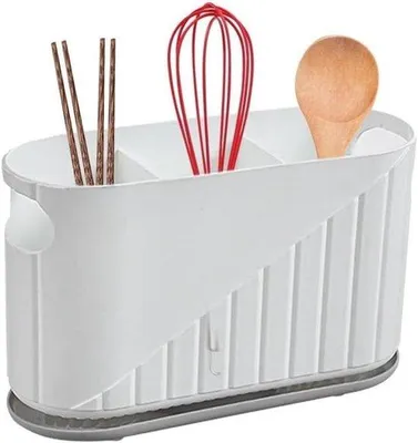 Produktbild von Geschirrhalter - Besteck Trocknerständer - Küchenraum - Mit Litcher - 20 cm - Weiß