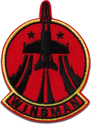Produktbild von Mono-Quick Top Gun Maverick Wingman - Aufnäher, Bügelbild, Aufbügler, Applikationen, Patches, Flicken, zum aufbügeln, Größe: 7 x 5,1 cm