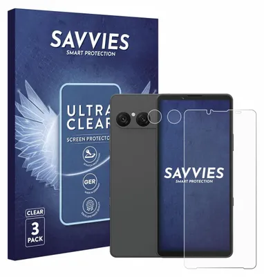 Produktbild von 6x Für Sony Xperia 10 VII (Display+Kamera) Schutzfolie Savvies Displayschutz Display Schutz Folie Klar Transparent