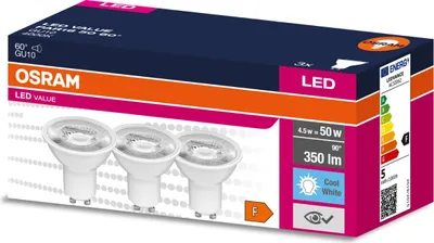 Immagine prodotto di Led Par16 50 60° 4,5 W/4000 K Gu10 3Pack