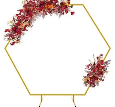 Produktbild von Sechseckiger Rahmen, goldfarben, 200 x 200 cm – Godan