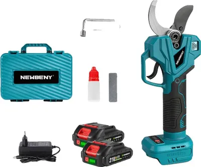 Obrázek produktu pro Elektrické zahradní nůžky, bezkartáčový motor, průměr řezu 60 mm, sada 2 baterií