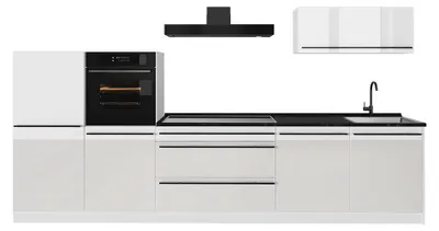 Immagine prodotto di Cucina componibile Vicco R-Line Bianco lucido/Bianco 340 cm piano di lavoro Antracite, Model 66549