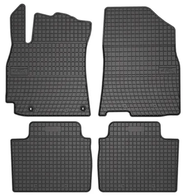 Immagine prodotto di Tappetini auto in gomma adatto per Hyundai Elantra VII (2020-, berlina) neri, set 4 pz, con fissaggi