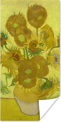 Produktbild von MuchoWow® Poster Sonnenblumen - Vincent van Gogh 75x150 cm - Dekoration für die Wände