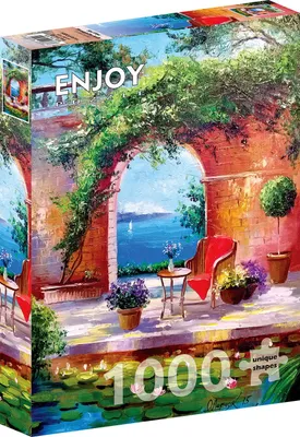 Obrázok produktu pre Puzzle 1000 dielov Enjoy – Výhľad na more cez oblúk
