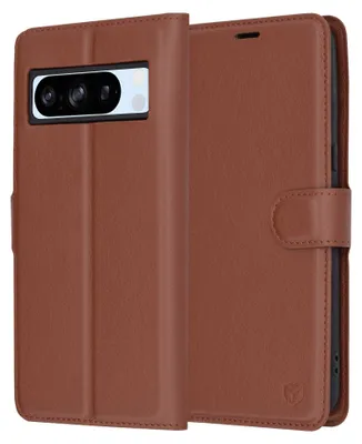 Obrázok produktu pre Techsuit Leather Folio puzdro pre Google Pixel 8 Pro – hnedé