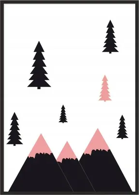 Produktbild von Bild Poster im Rahmen 33x43 cm Berge PD139