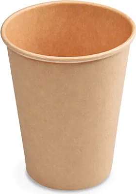 Produktbild von 50x Heiß- und Kaltgetränkebecher Pappbecher braun 350ml 420ml 'L' Ø 90mm