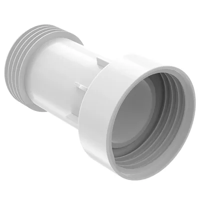 Produktbild von IBC Adapter S60x6 Verlängerung mit Ventil, IBC Zubehör Set mit PVC Dichtung, PE Kunststoff, 11 cm Länge