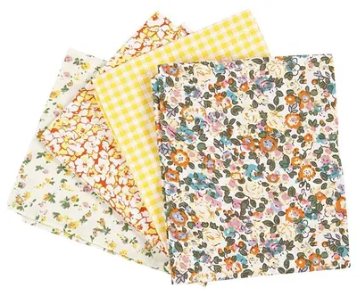 Produktbild von Creativ Company 441830, Baumwolle, Gelb, Muster, 4 Stück(e), , 100 g