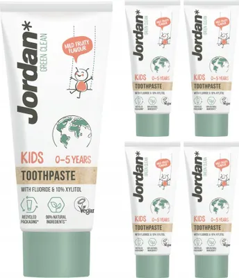 Produktbild von Jordan | Zahnpasta - Zahnpasta Green Clean Kinder - 0-5 Jahre - Fruchtig - 5 Stück - Fluorid - Sls-Frei