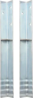 Image de Piquet de sol en forme de L 2 pcs Acier galvanisé 5 x 5 x 50 cm