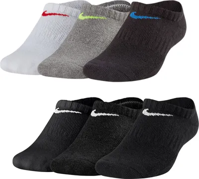 Produktbild von Nike Youth Kids Everyday Cushioned No Show SX6843 Sneakersocken 3 Paar - Farbe: Schwarz - Größe: 38-42