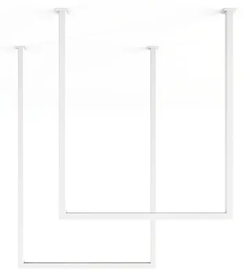 Imagen del producto de Soporte para toallas de pared, set de 2 unidades, TENSI, 60x50 cm y 80x50 cm – fabricado con tubos de acero de alta calidad | Blanco | Metalbude