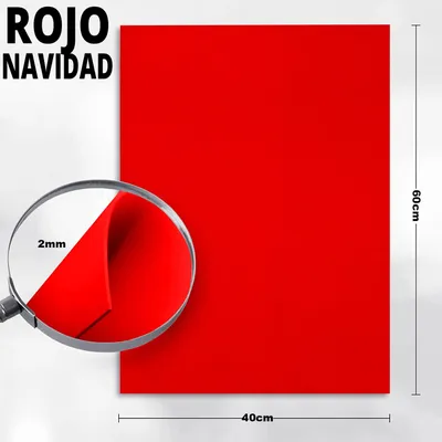 Obrázek produktu pro EVA pěnové desky – materiál pro tvoření – 40 x 60 cm – 2 mm – Flexibilní – Vhodné pro scrapbooking – 6 kusů – Vánoční červená